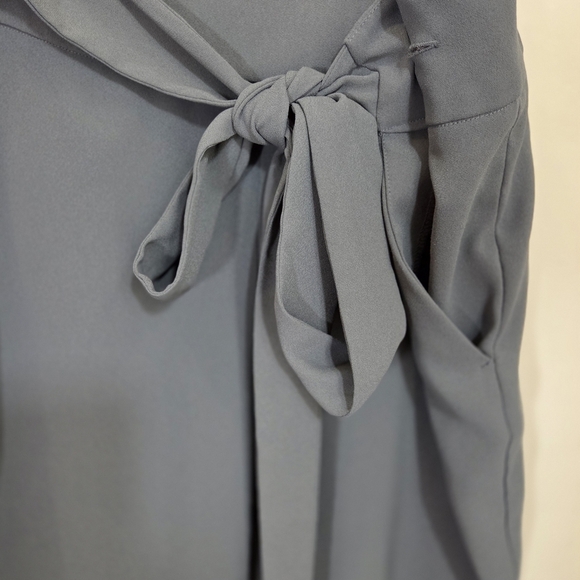 ⭐️Maison Cinqcent Gray High-Waisted Tie Pants Size 12 - Picture 2 of 4